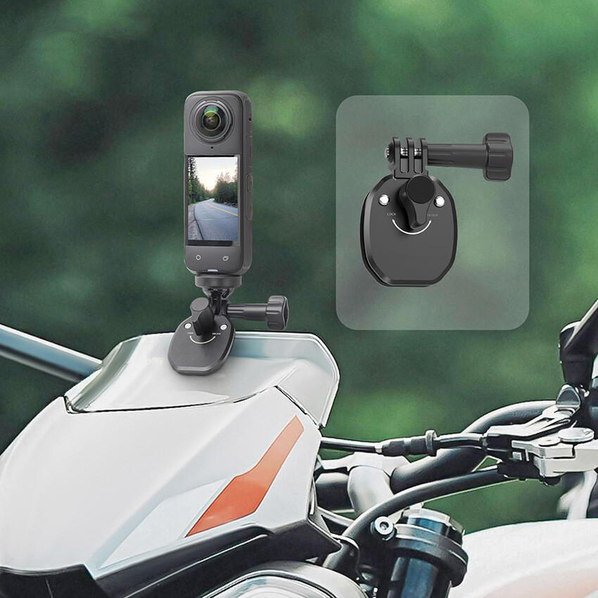 Motorcycle Windscreen Clamp Action Camera Aluminum Alloy Mount for Action Camera