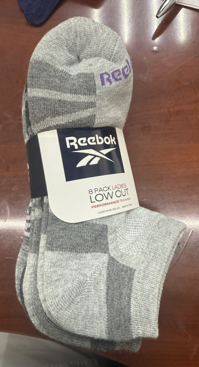 Reebok® Ladies Low Cut Performance Training Socks, 8 Pair