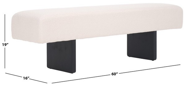 Safavieh RYER BOUCLE BENCH, Reduced Price 2172750007 BCH4501A