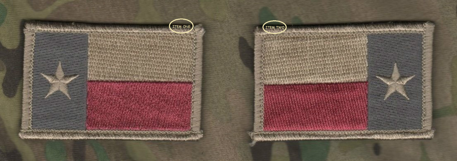 JOINT SP OPS TASK FORCE JSOTF-A KABUL 2" velkrö TAB: TEXAS FLAG (DD REVERSED)