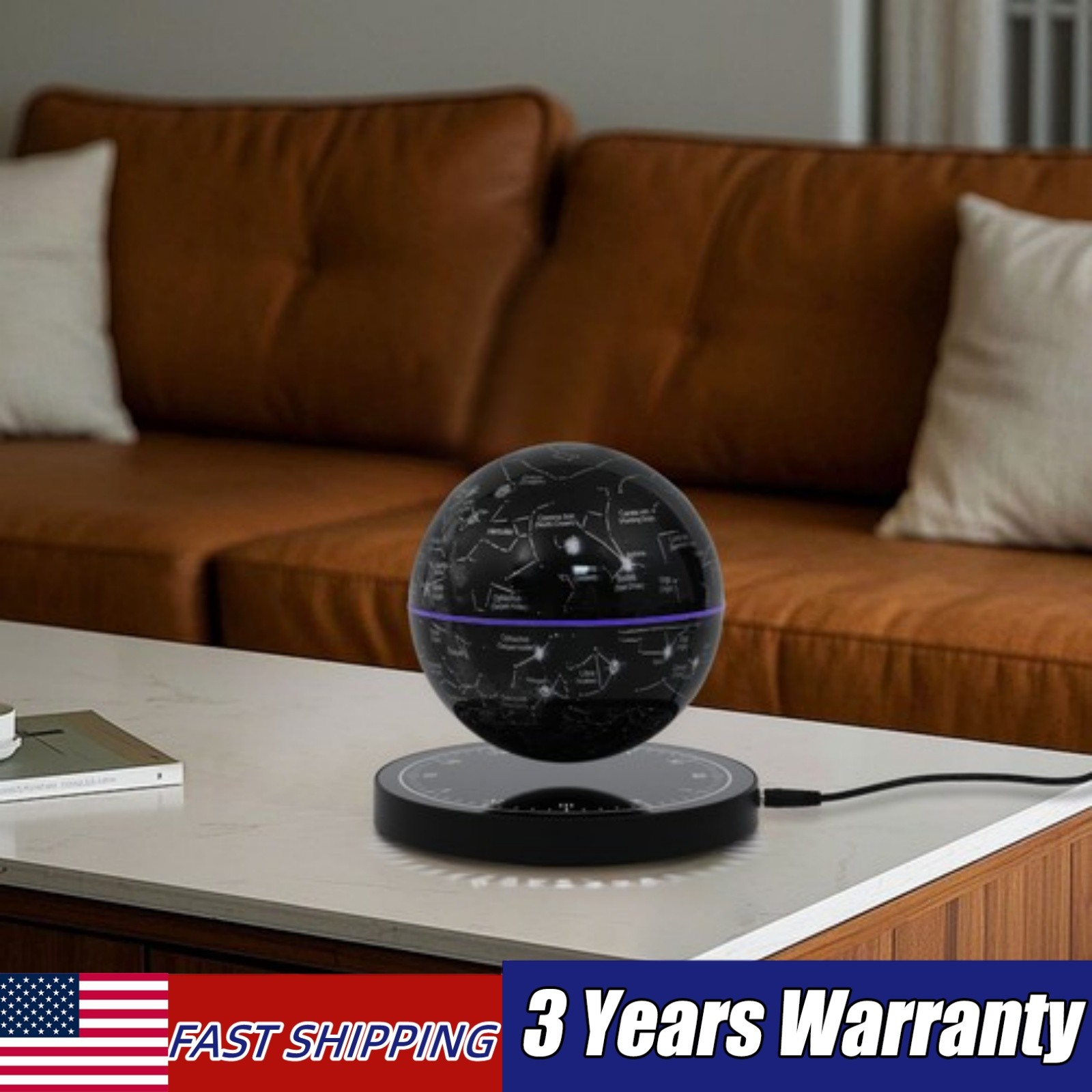 Magnetic Levitation Floating Globe Light LED Rotating Night Lamp NEW