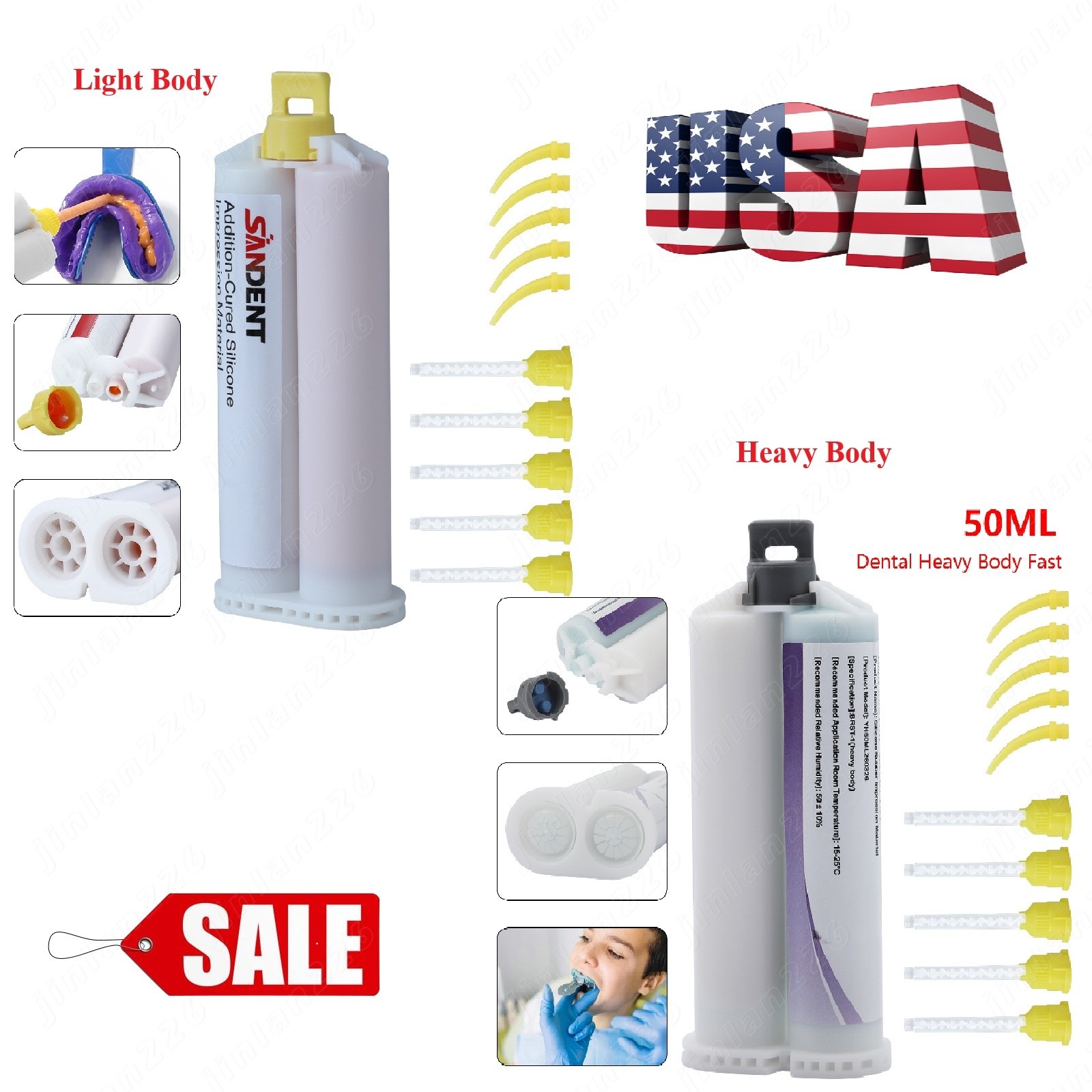Dental VPS Impression Material Light/Heavy Body - Fast Set Silicone PVS
