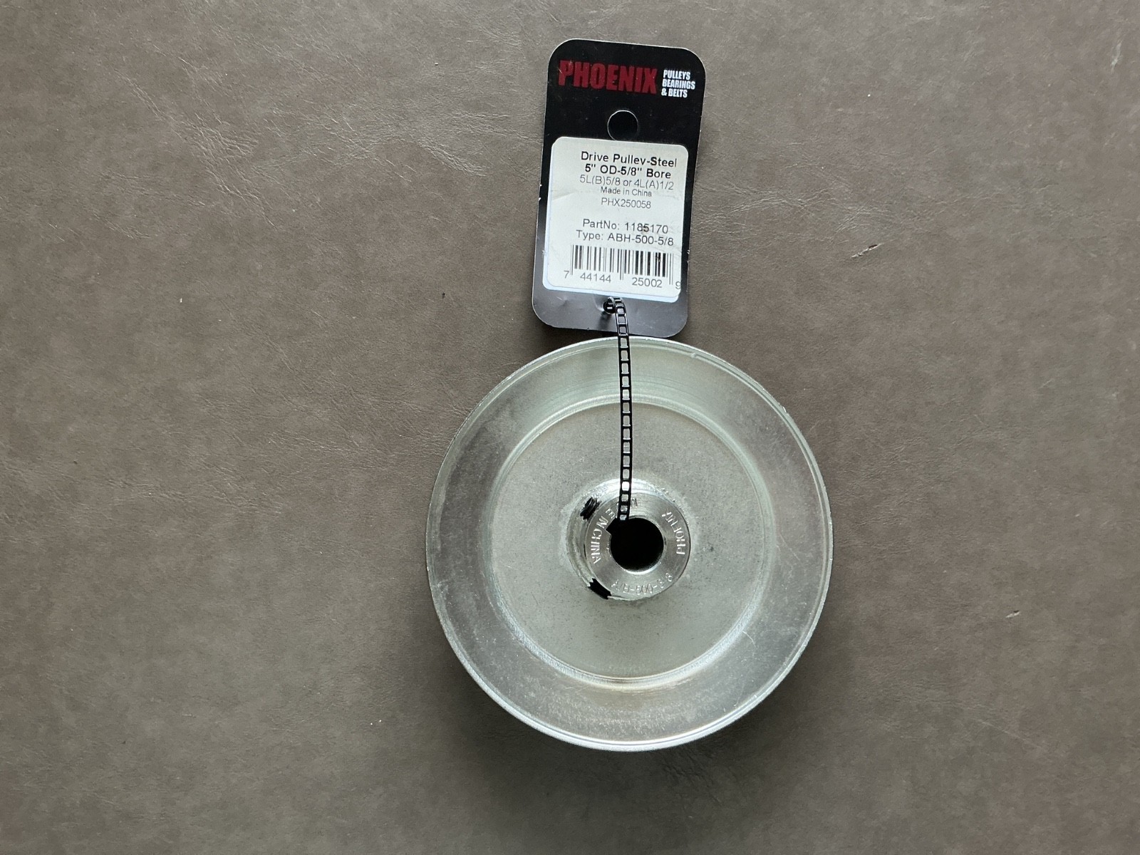 Phoenix 1185170 Drive Pulley Steel 5" OD 5/8 Bore ABH-500-5/8