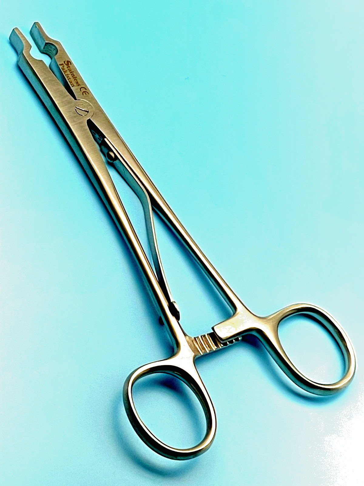 Raney Scalp Clip Applying Forceps, 6.5", Spring Handle with Ratchet