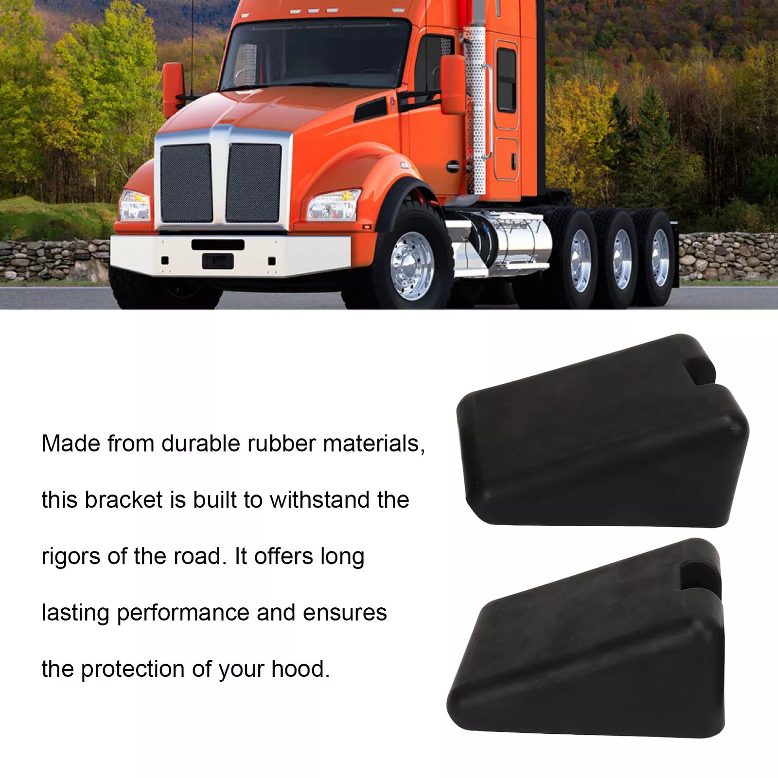 For Peterbilt 567 579 Kenworth T880 T680 Hood Bumper Support L85-6081 2pcs