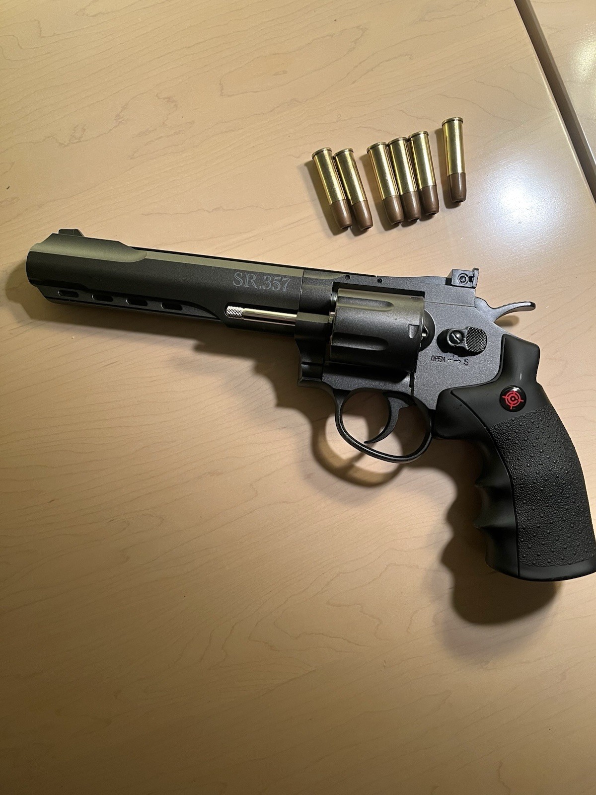 Crosman CRVL357S SR 357 Full Metal Co2 Power 6 Shot BB Revolver Silver