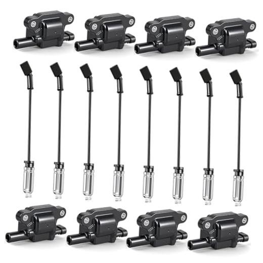 Set of 8 UF413 Square Ignition Coil Pack ignition coil spark plug and wires set