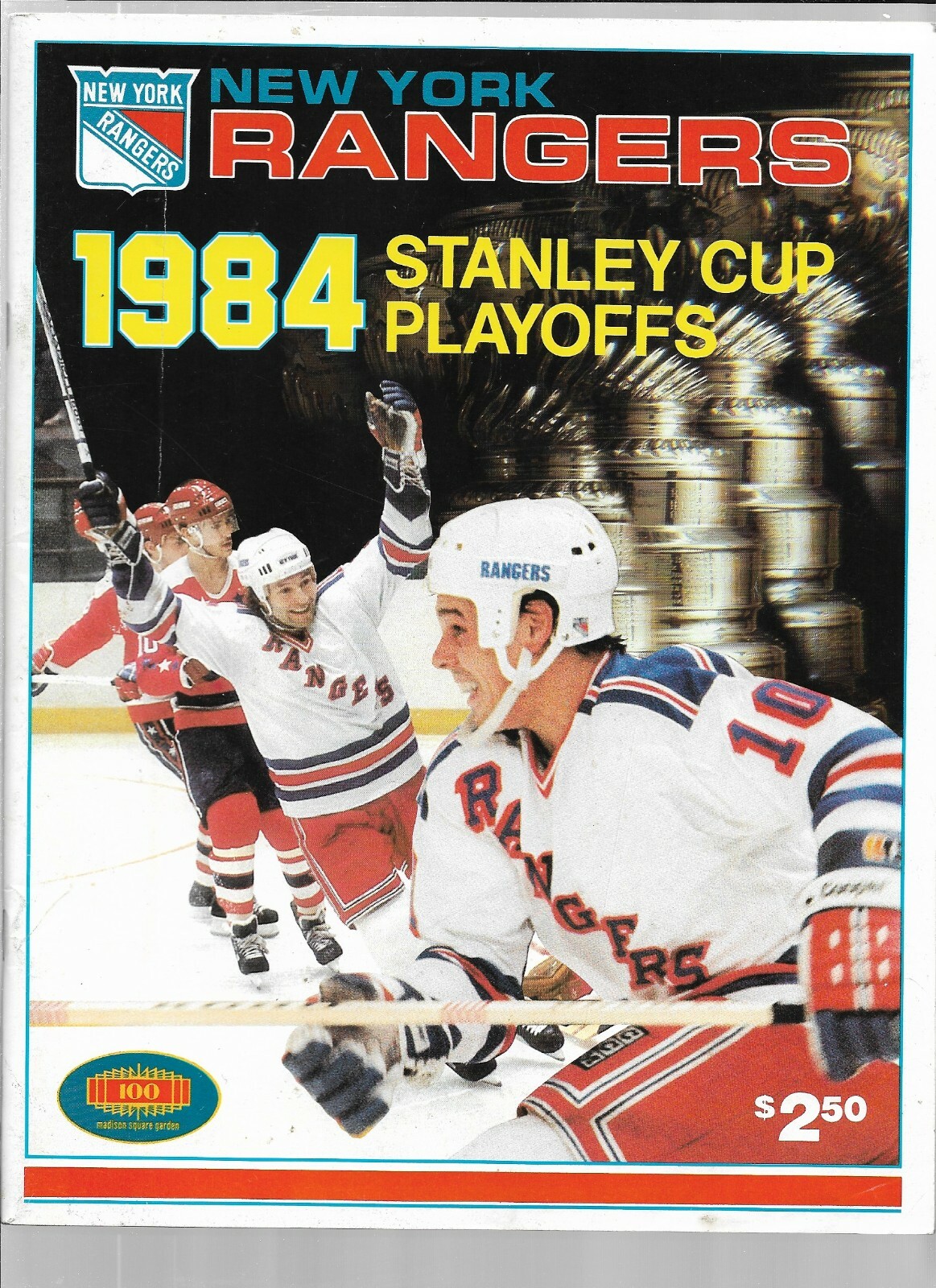 1984 Islanders vs Rangers Stanley Cup Playoffs Hockey Program