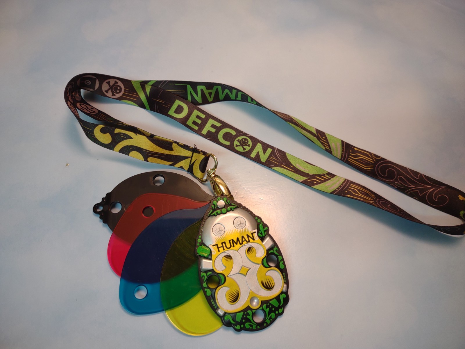 defcon 33 human badge and lanyard