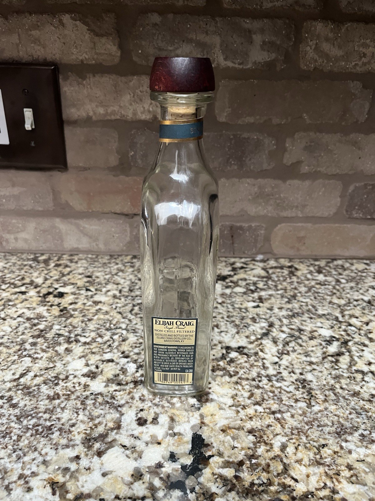 Elijah Craig Toasted Barrel Bourbon Barrel Proof Empty Bottle Store Pick
