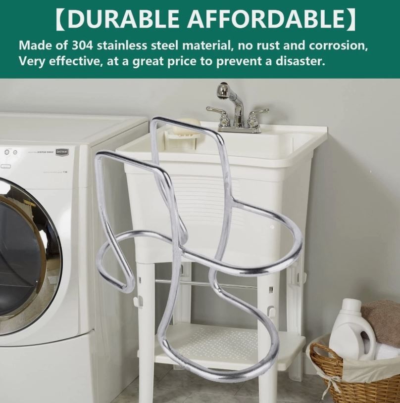 Easy to Install Washing Machine Flexible Drain Hose Holder / Stabilizer Hook