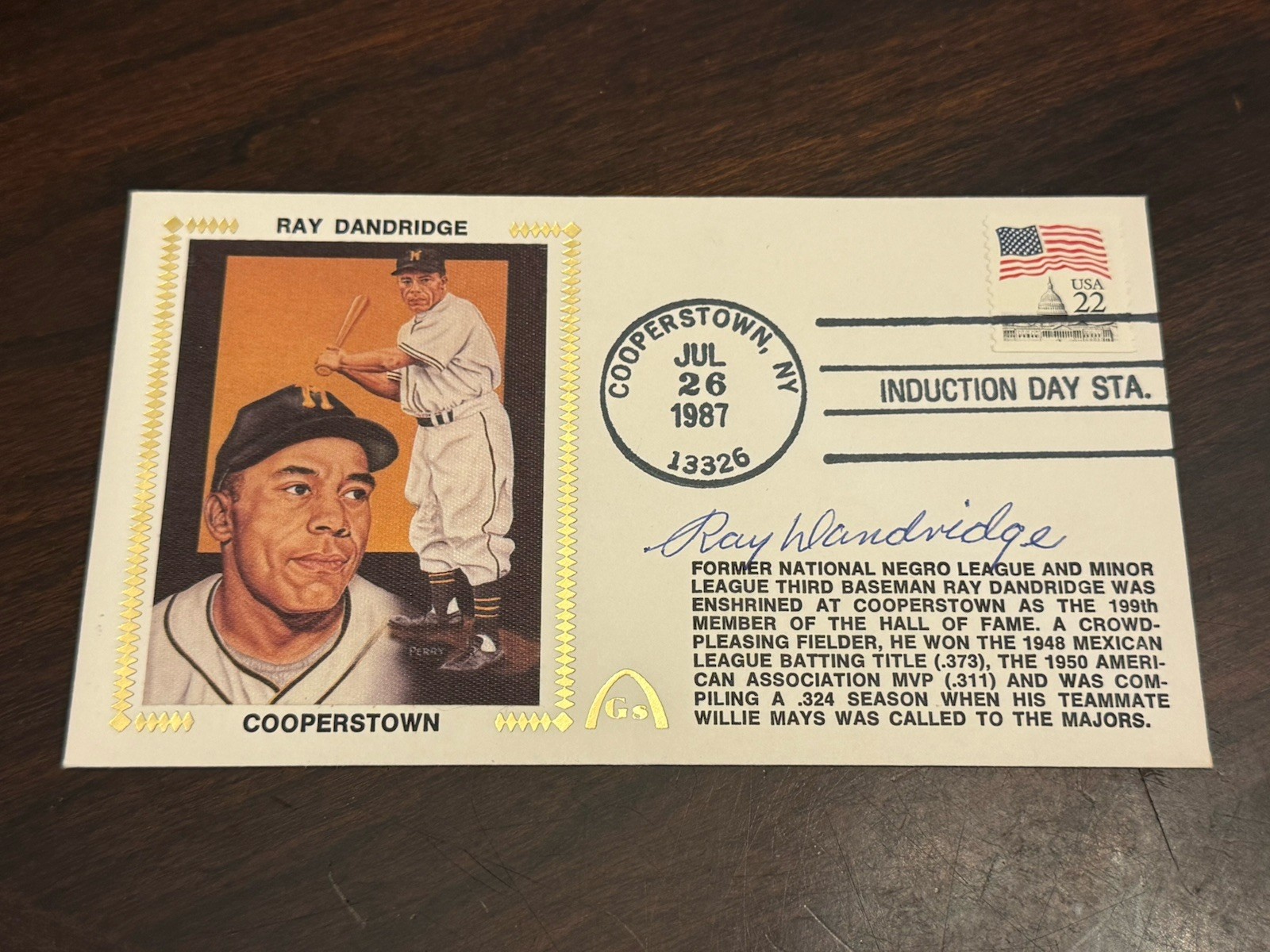 Ray Dandridge signed First Day Cover JSA!!