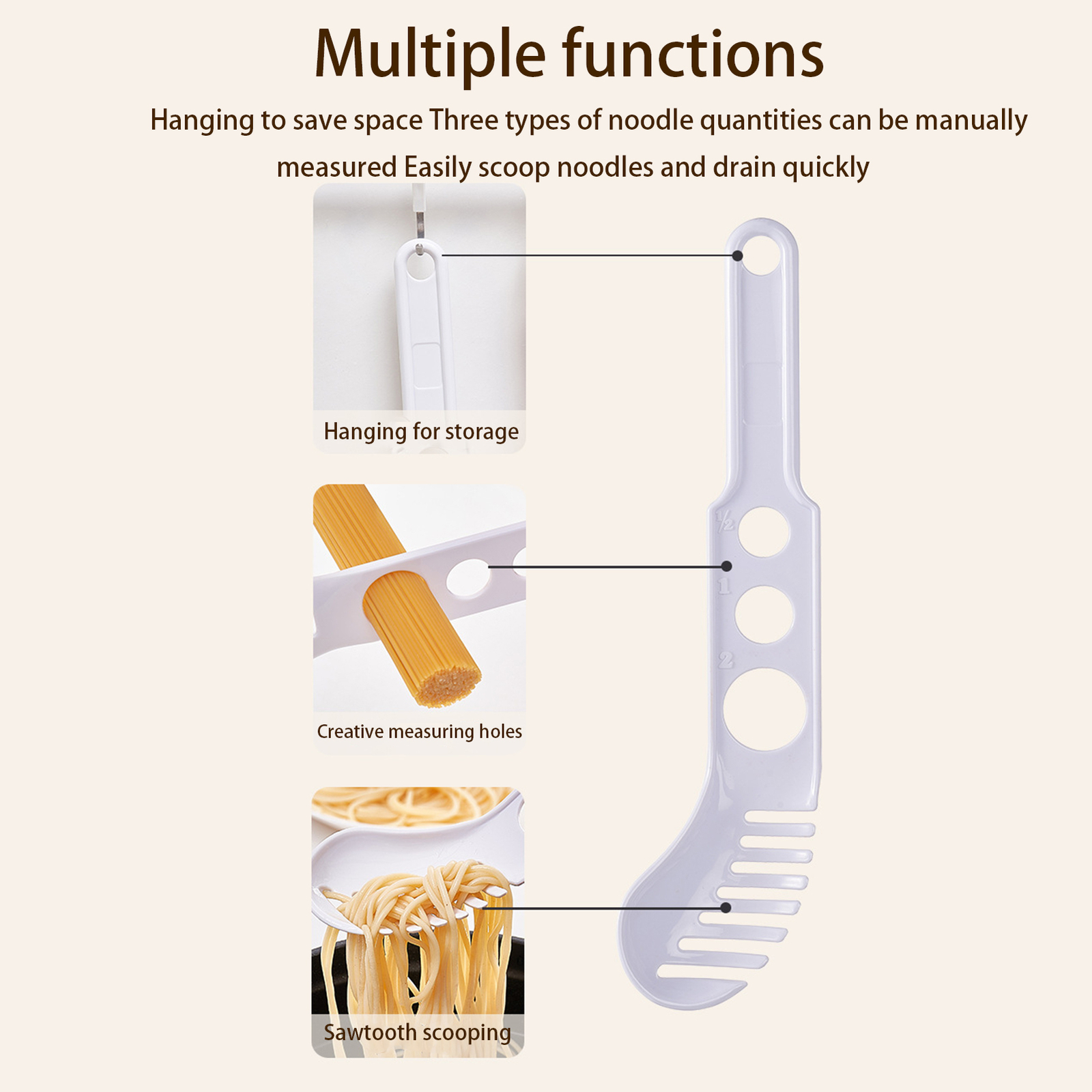 Spaghetti Measuring Tool Control Pasta Ladle Tool For Cooking Spaghetti Utensil