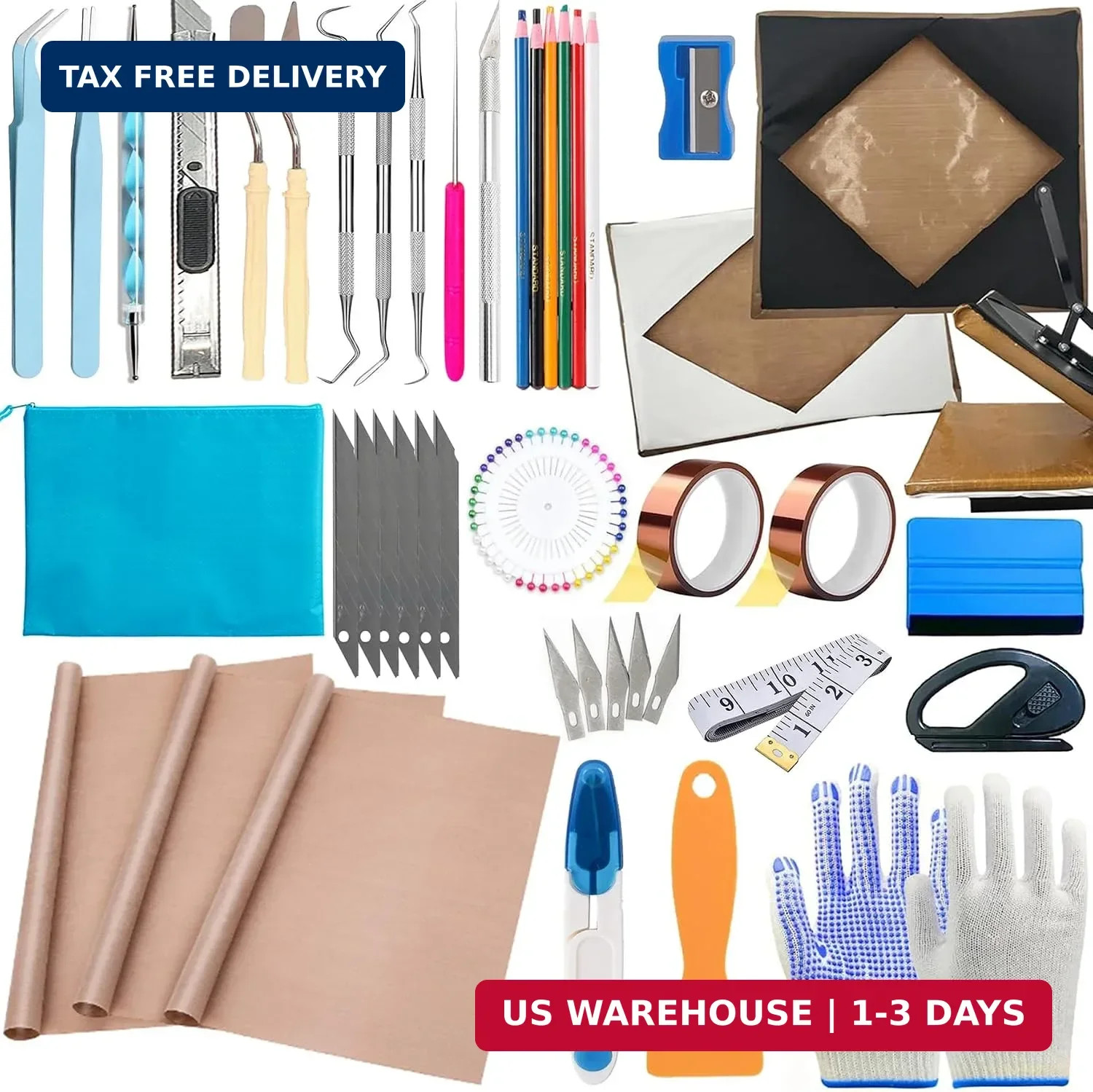 Press Platen Wrap Cover Kit, 2 Heat Press Platen Wrap Cover (15Inch), 3Pac