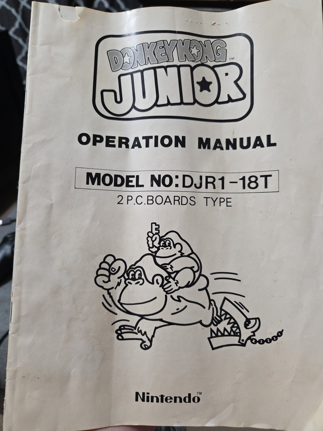 Arcade Manual - 1982 Donkey Kong Junior Cocktail Operation Manual