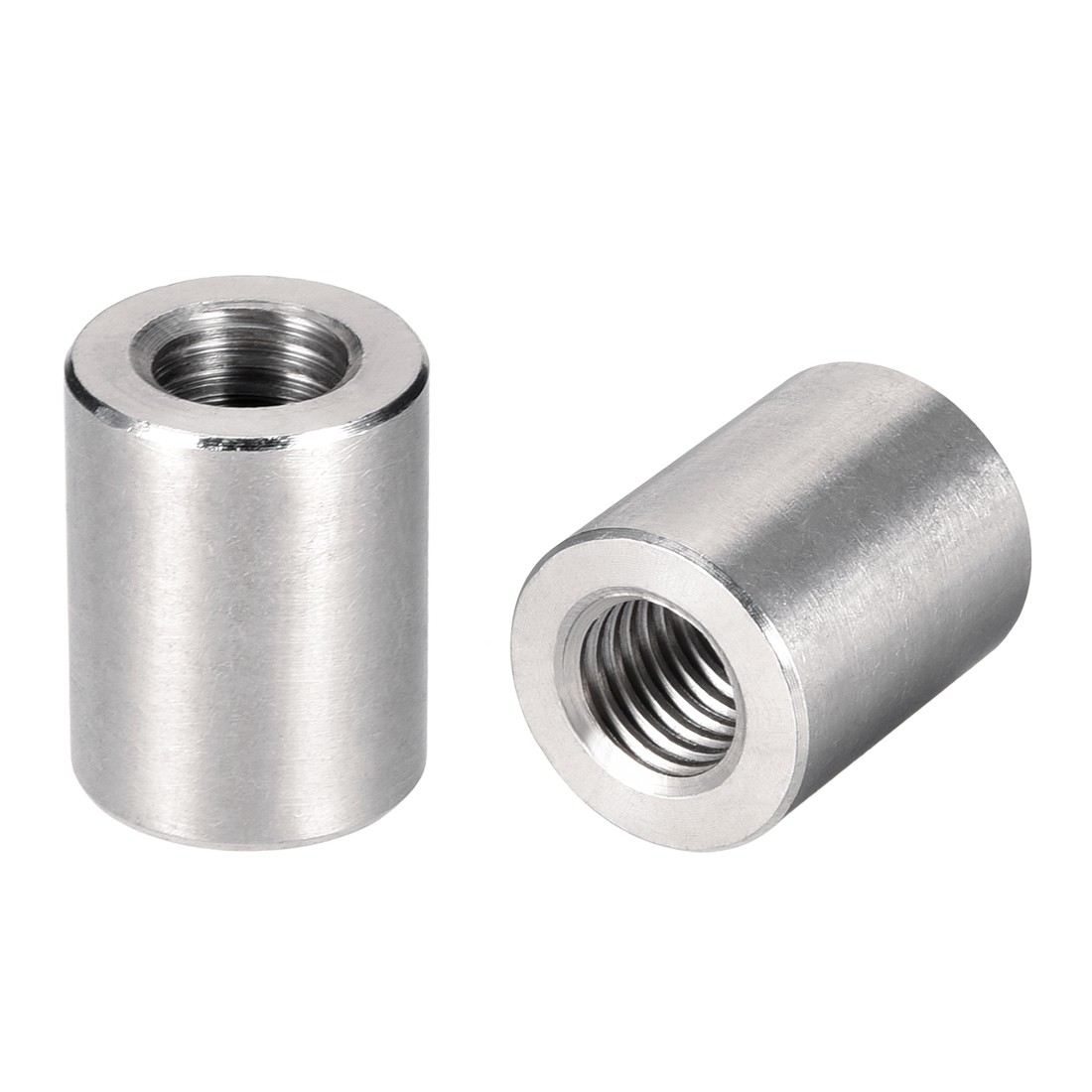 Round Connector Nuts, M12x25mm Height Sleeve Rod Nut Stainless steel 304 10 Pcs