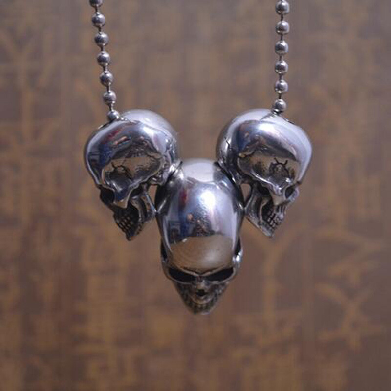 EDC Titanium Jewelry Skull Loose Bead Stainless Steel Necklace Pendant