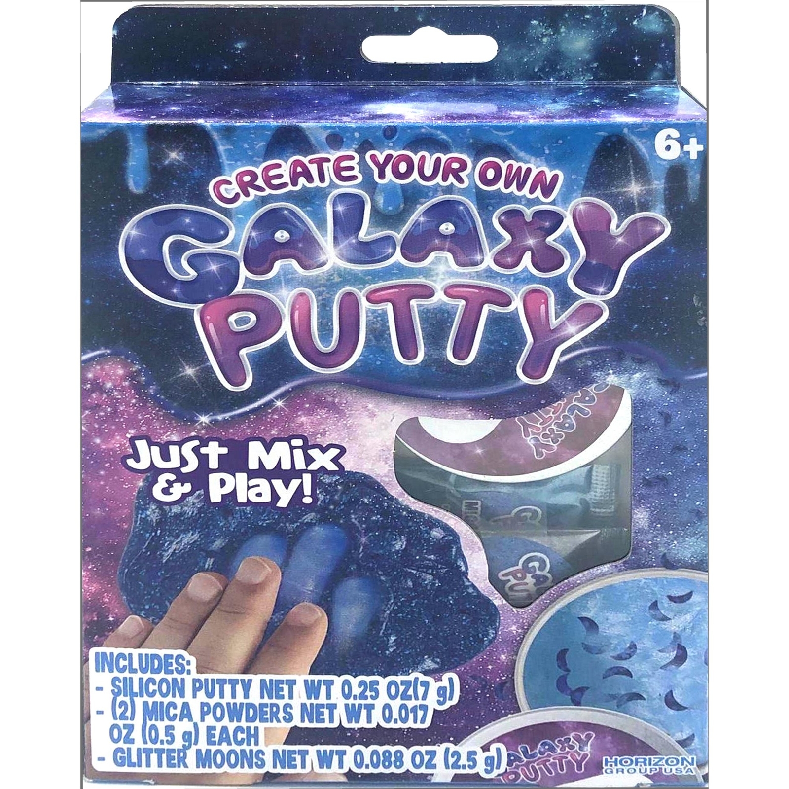 Horizon Create Your Own Galaxy Putty Just Mix and Play, Glitter Moons Mica