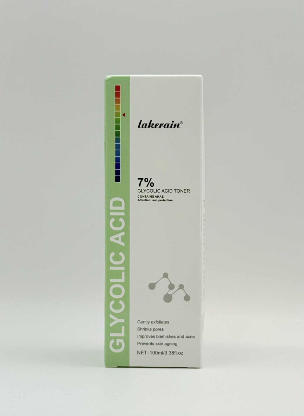 Lakerain 7% Glycolic acid Toner 100ml Gentle Exfoliates Shrinks Pores Anti-Aging