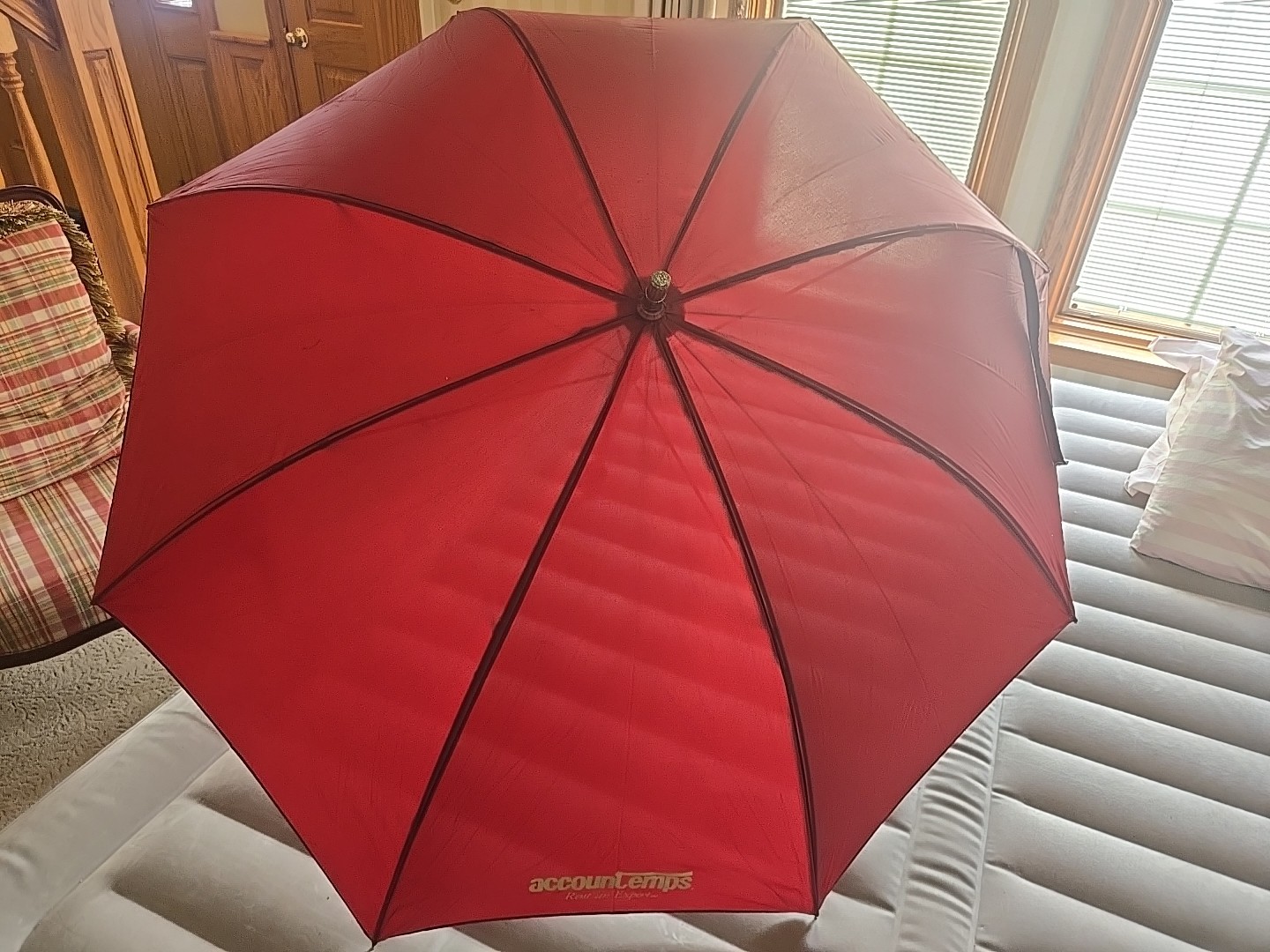Vintage ACCOUNTEMPS Large Golf Umbrella.  Never Used - See Pictures!