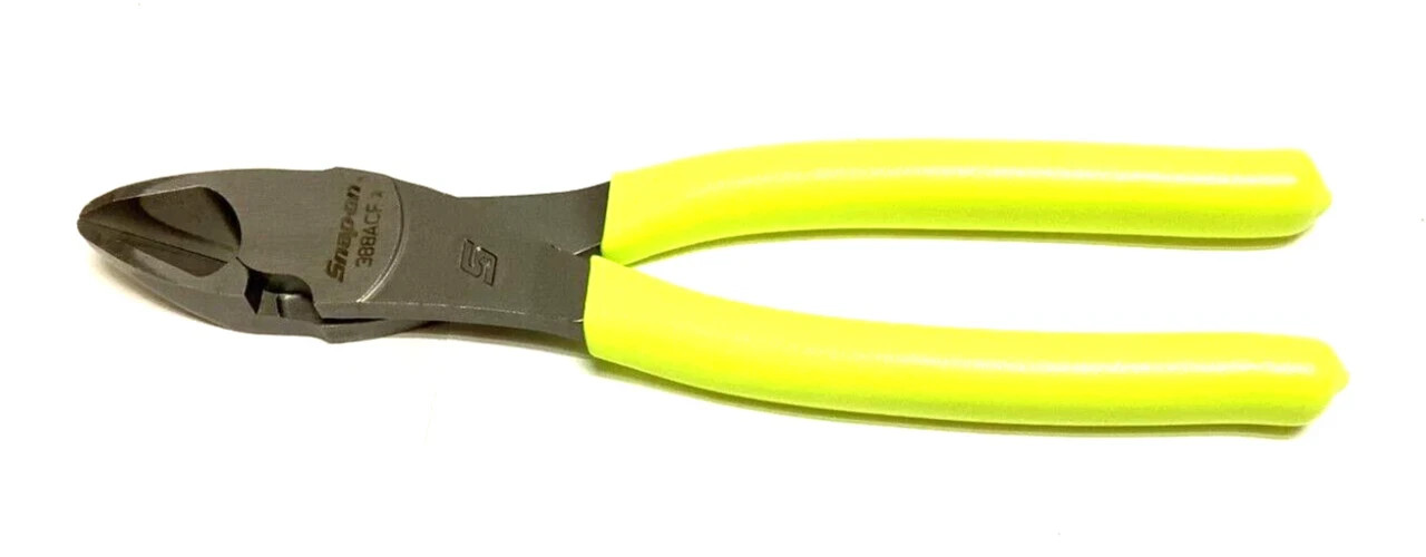 Snap-on 388ACFHV 8 5/16" High Leverage Diagonal Cutter Hi-Viz Vinyl Grip NEW