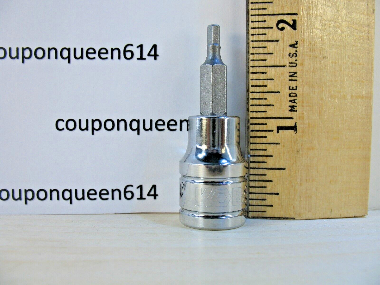 KOBALT 338181-0622, 3/8" Drive Hex Bit Socket H3mm - Brand New
