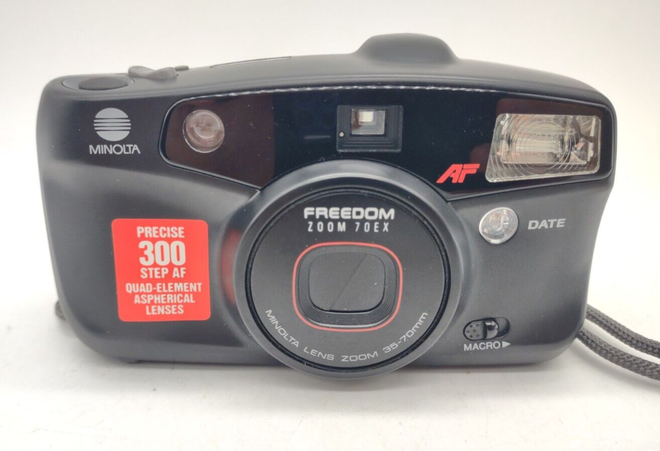 PARTS Minolta Freedom Zoom 70EX 35mm Point & Shoot Film Camera Black PARTS