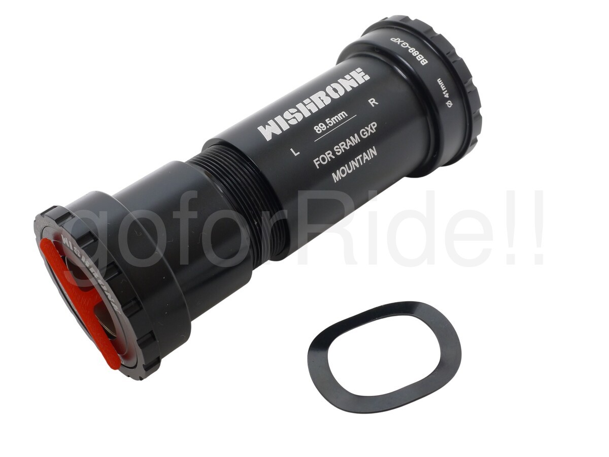 WISHBONE BB89-GXP Ceramic BB89 to SRAM GXP MTB Crank Adapter Black