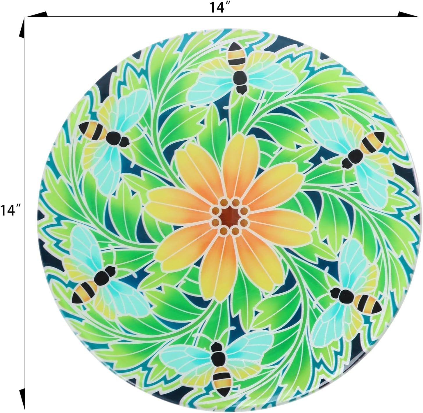 Versatile 14-Inch Round Table for Plants, Drinks, or Indoor Decoration