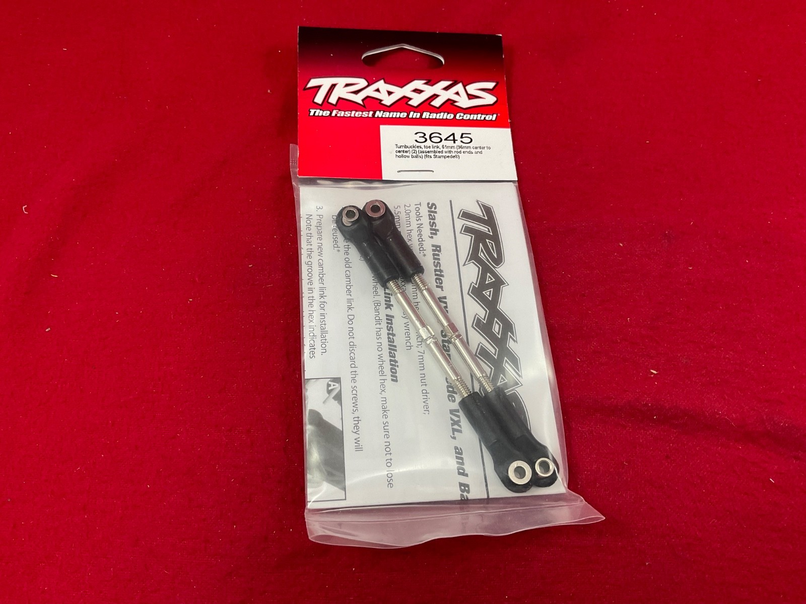 Traxxas 3645 Turnbuckles, toe links 61mm STAMPEDE  2WD BIGFOOT 2WD tra3645