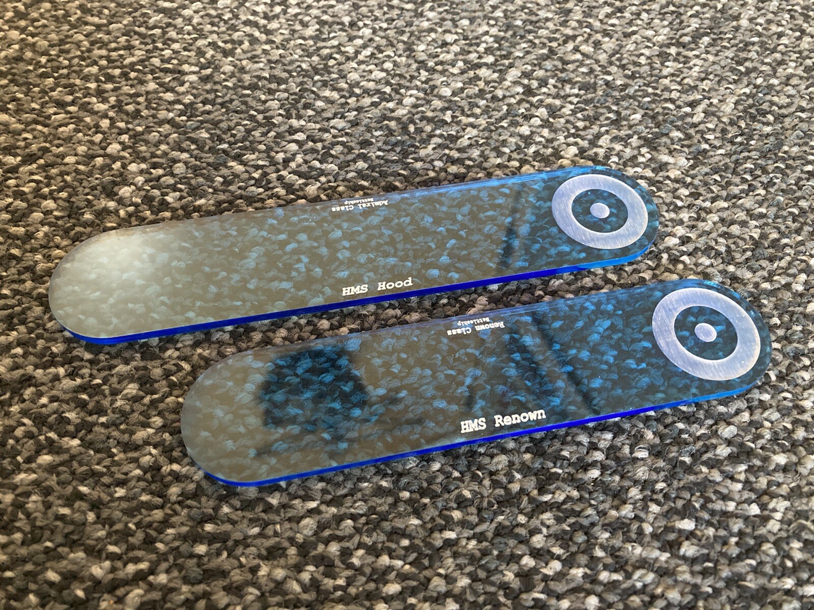 WWII Ship Bases 1/1800 Blue Acrylic Custom Set