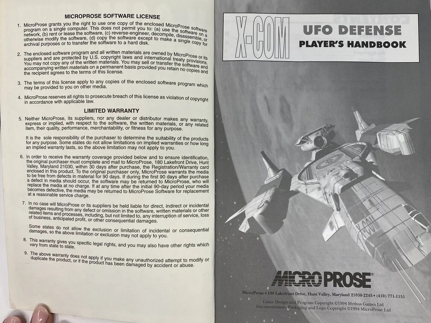C-COM Strategy UFO Defensegame manual only