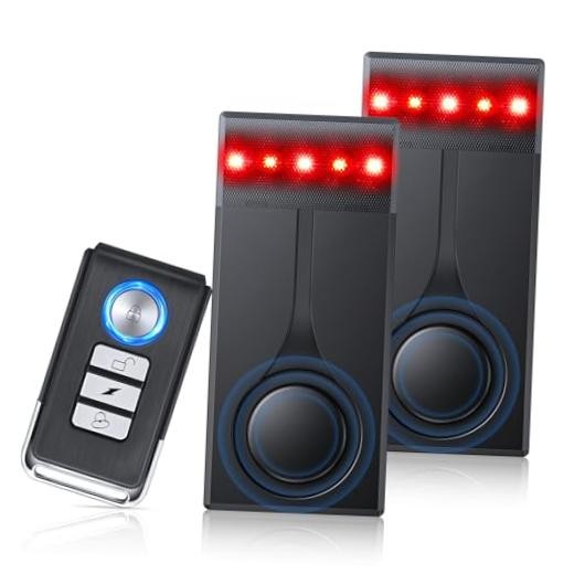 108dB Car Alarm System, Car Anti-Theft Vibration Sensor Two Alarm(one remote)