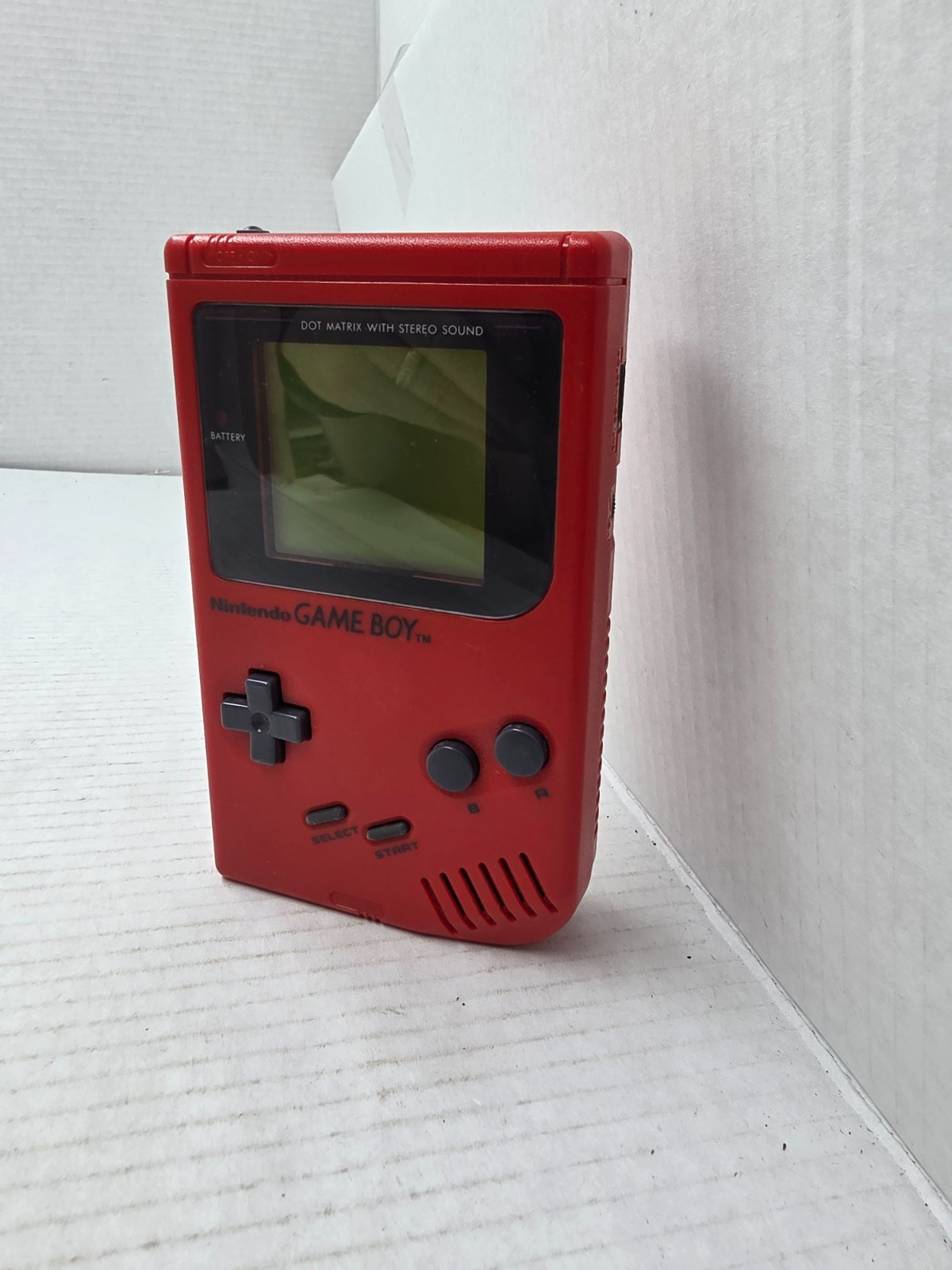 RED Gameboy Original DMG-01 Console Tested and Working Good #B16