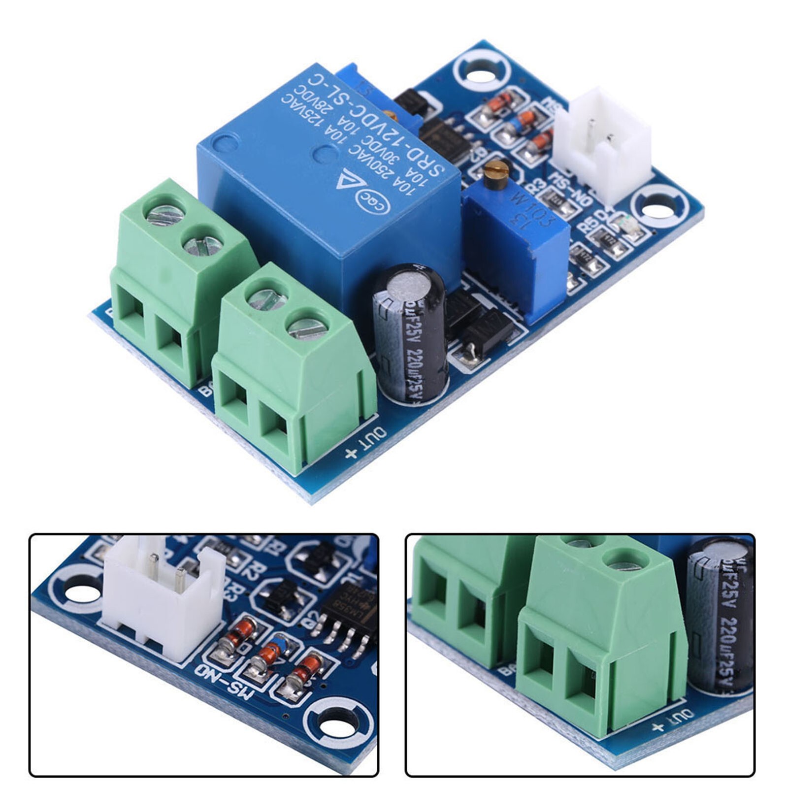 12 V Battery Low Voltage Cut off Automatic Switch On Recovery Protection Module