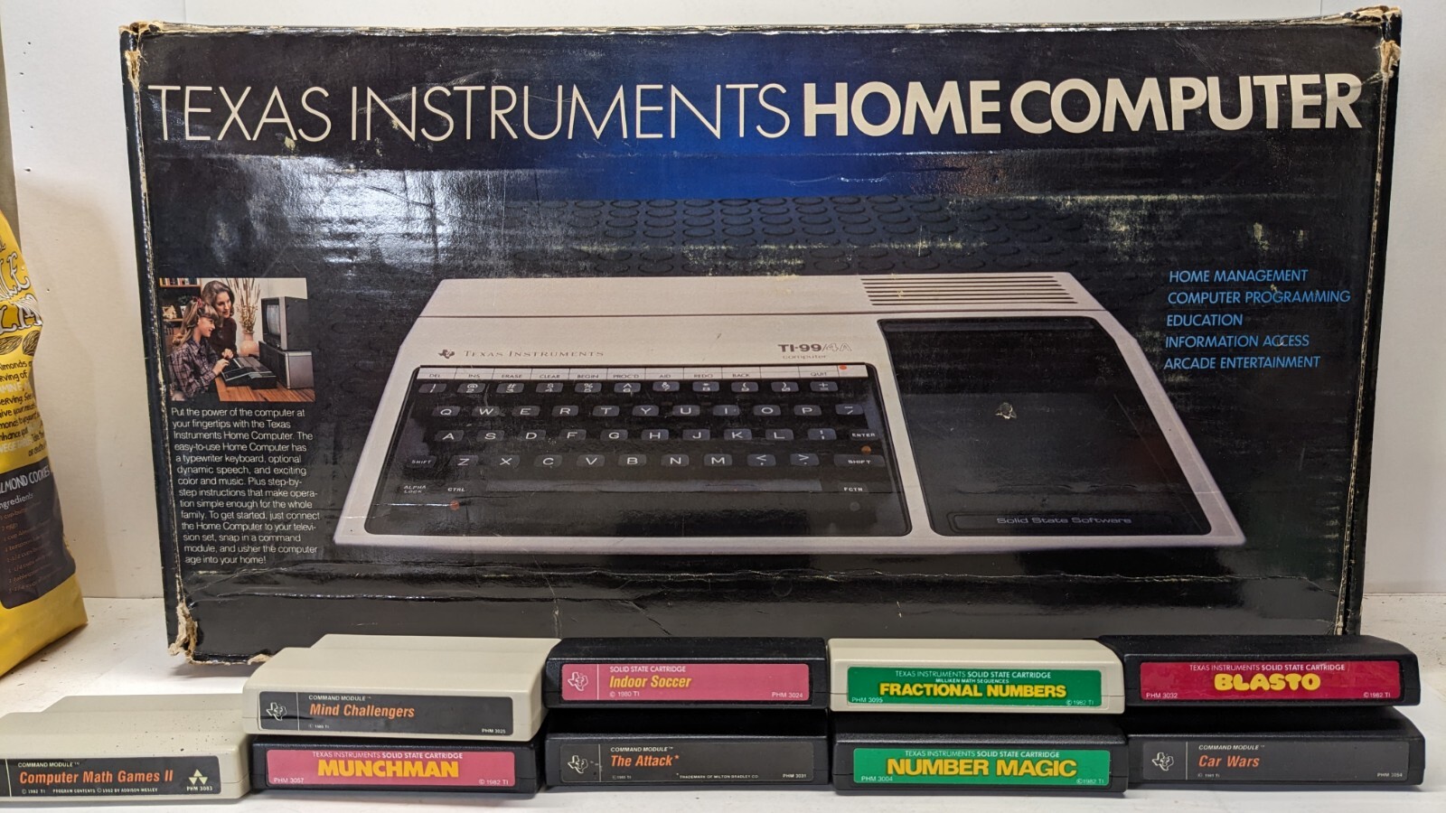 Texas Instruments Ti-99/4A Vintage Computer -bundle-  *UNTESTED* Games Box More