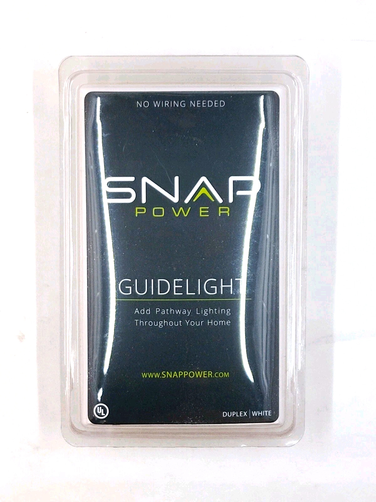 SnapPower GuideLight Outlet Wall Plate LED Night Light - Duplex / White Color