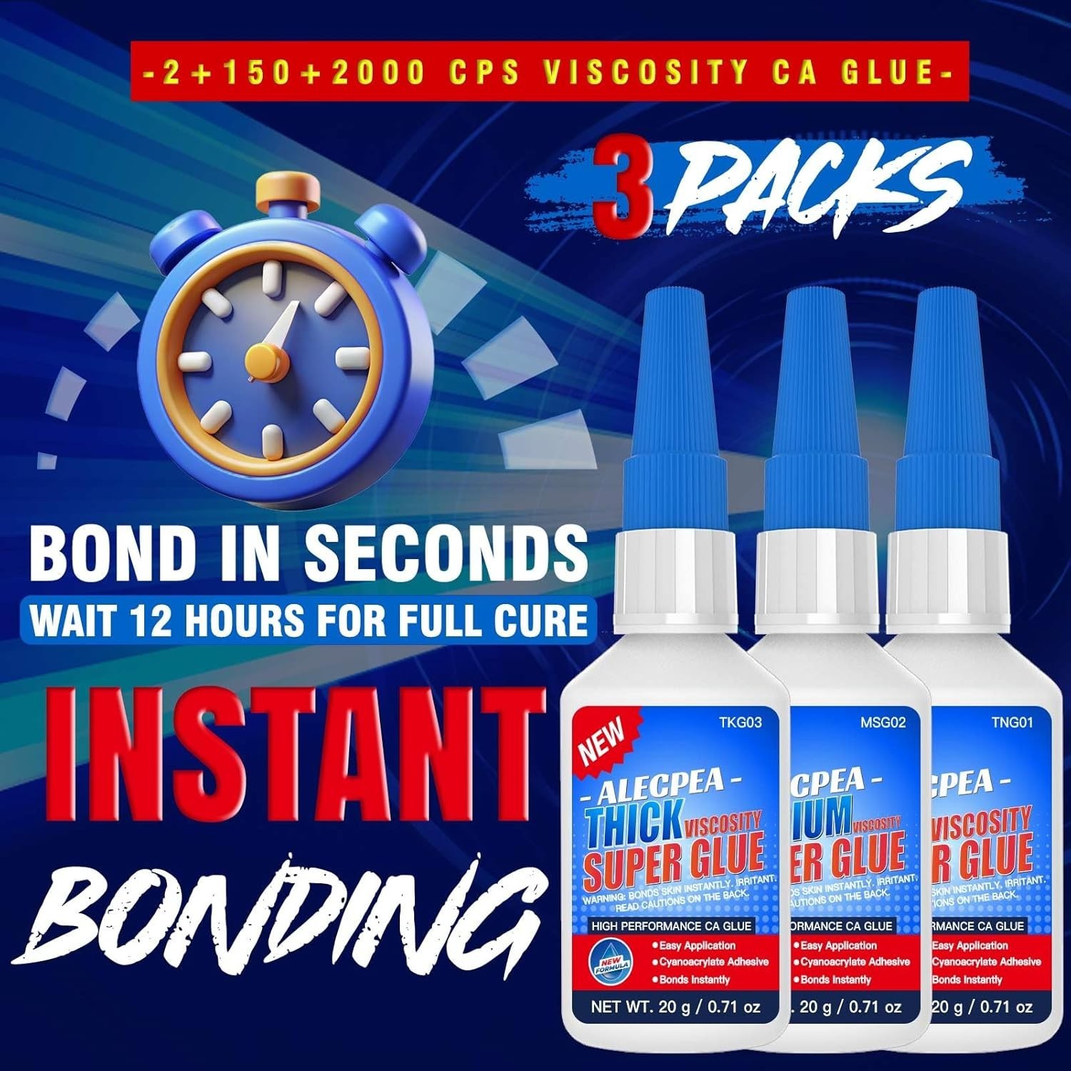 3 Viscosities CA Glue: Thin, Medium & Thick - Perfect for Every Project