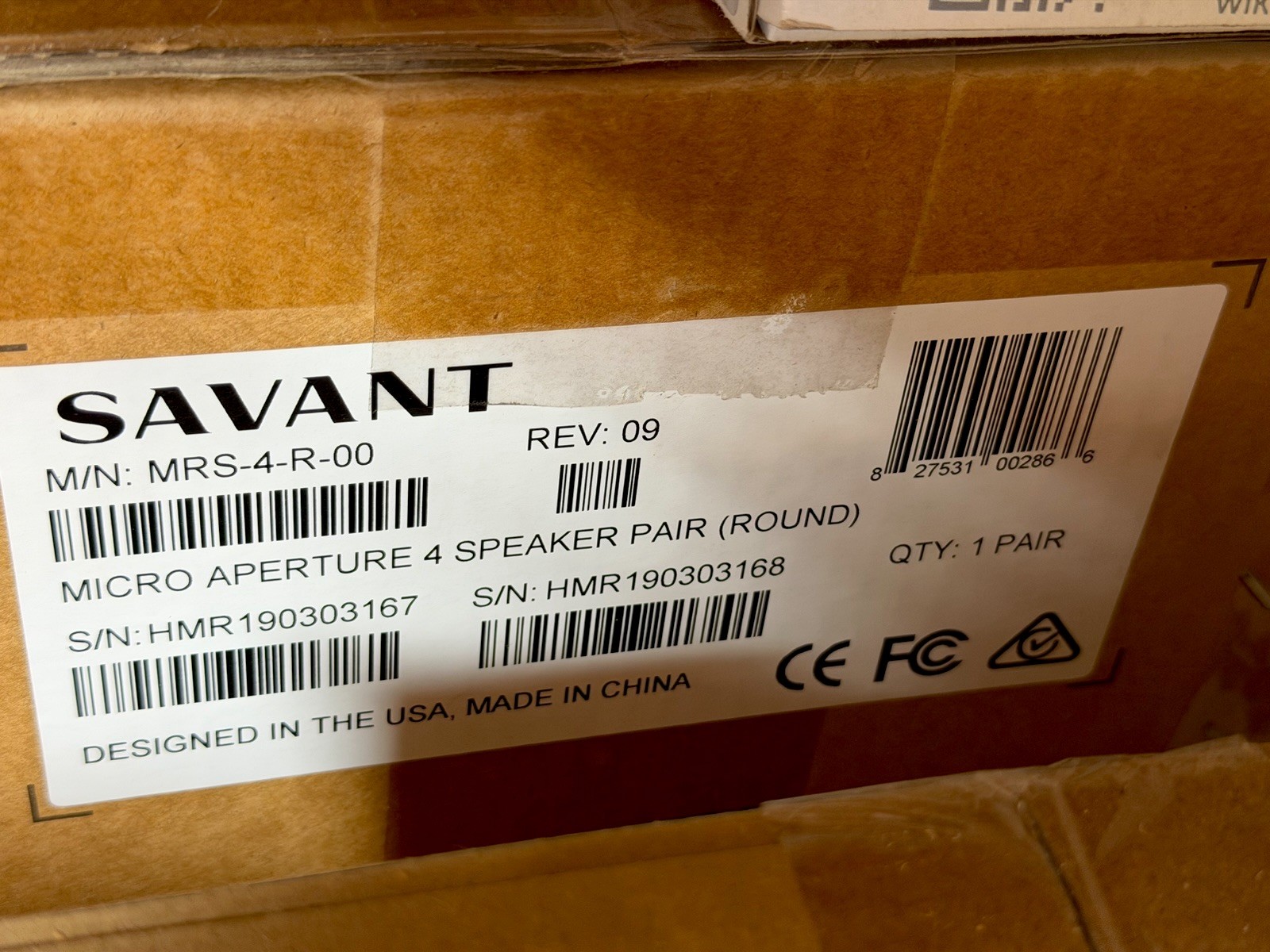 Savant Micro Aperture 4 In-Ceiling Speakers + Flush Mount Brackets - PAIR
