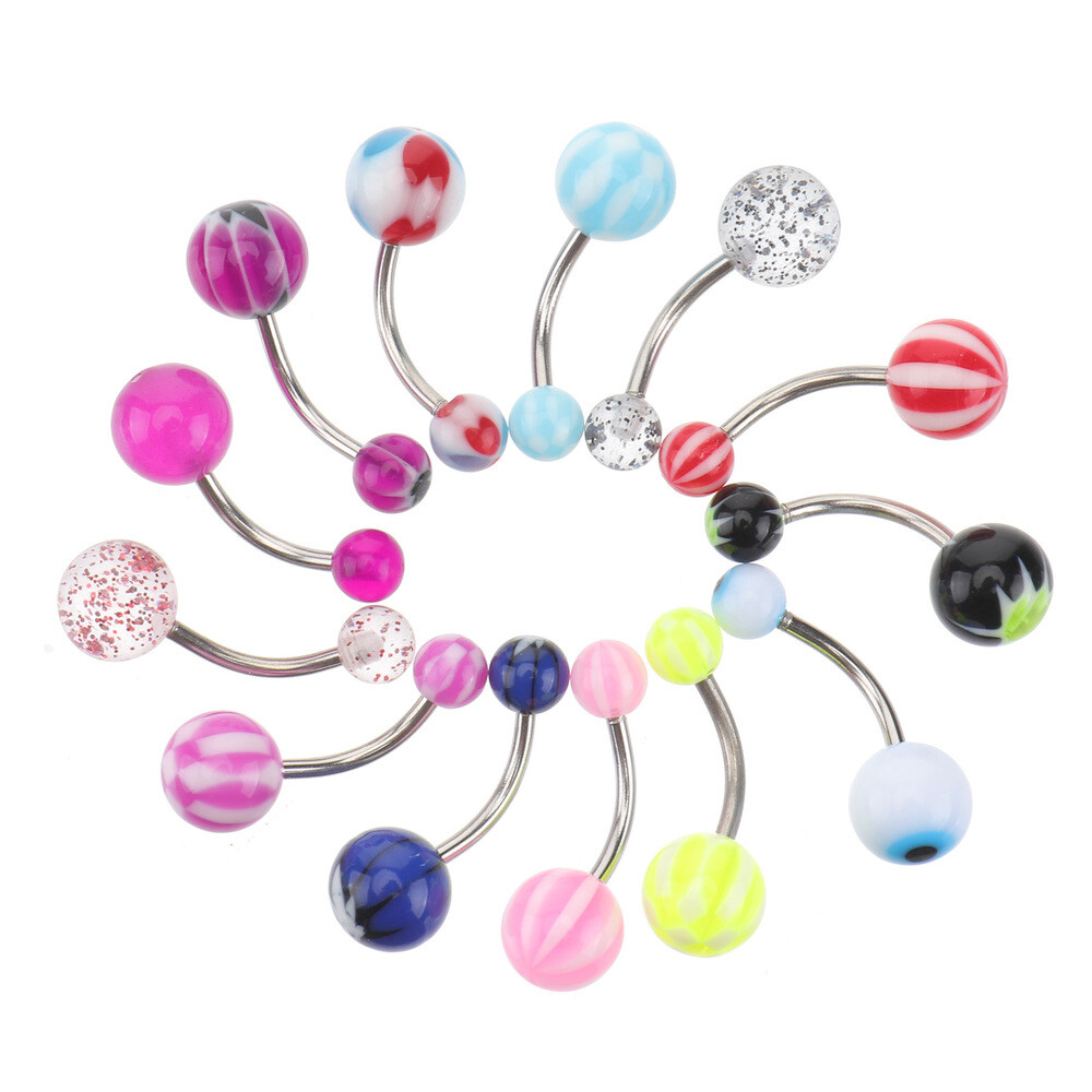 100PCS Acylic Belly Button Navel Jewelry for Decoration
