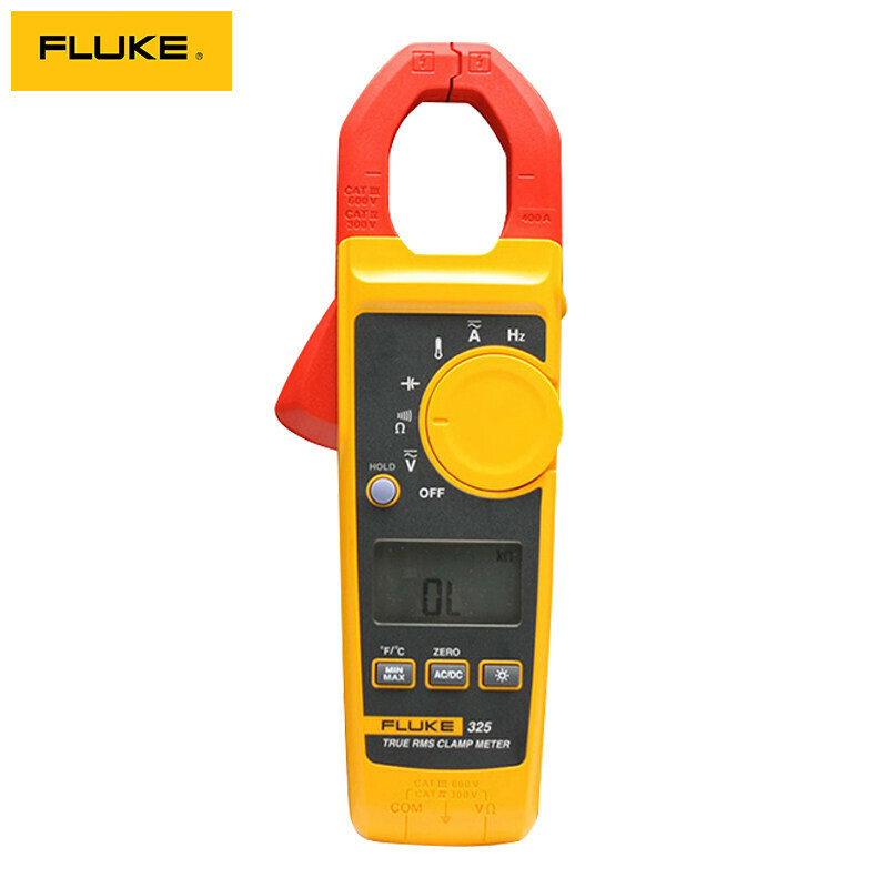 Fluke 325 40/400A 600V AC/DC TRMS Clamp Meter Frequency Temperature FLK325