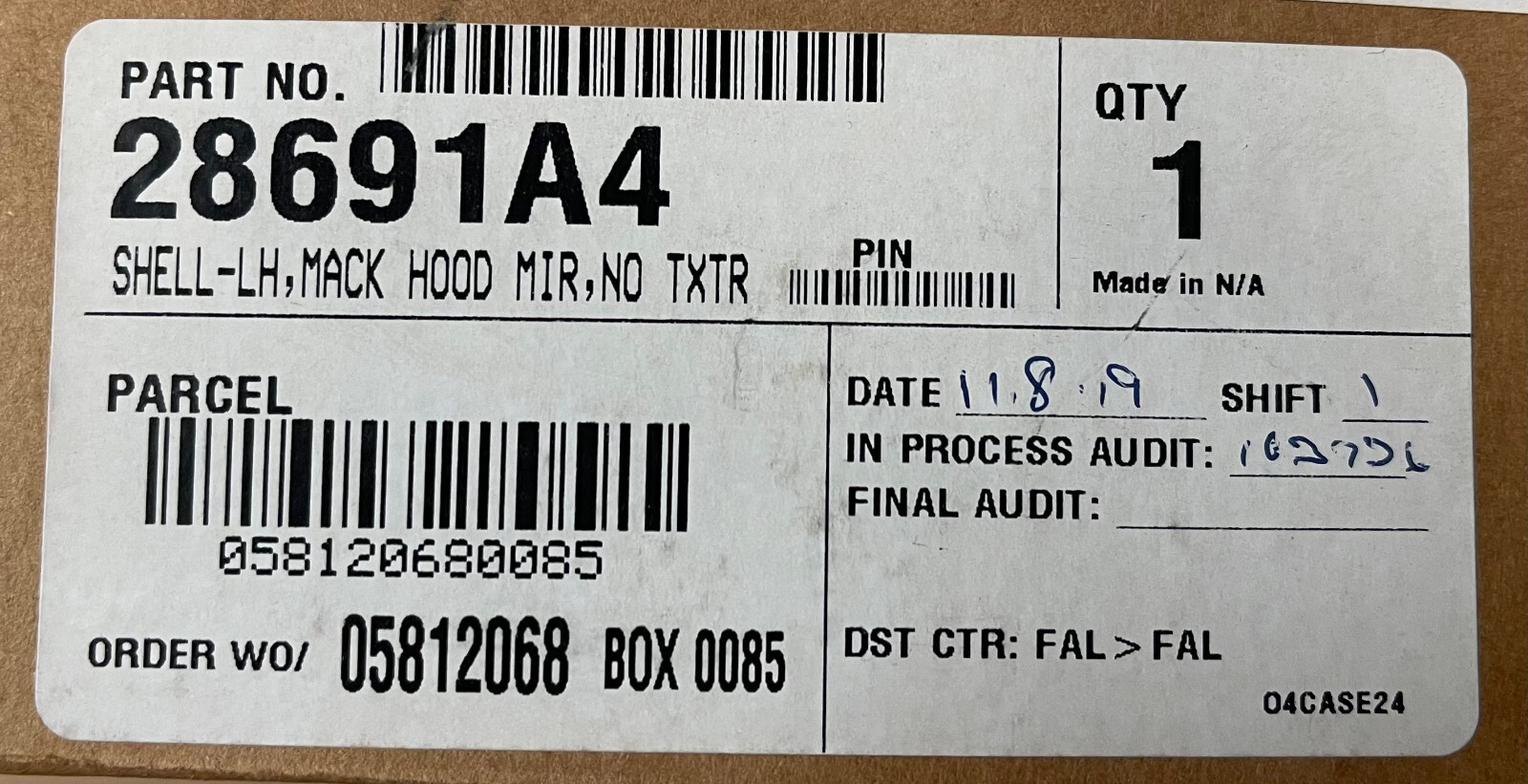 MACK Hood Mirror Shell-LH 28691A4 84740156