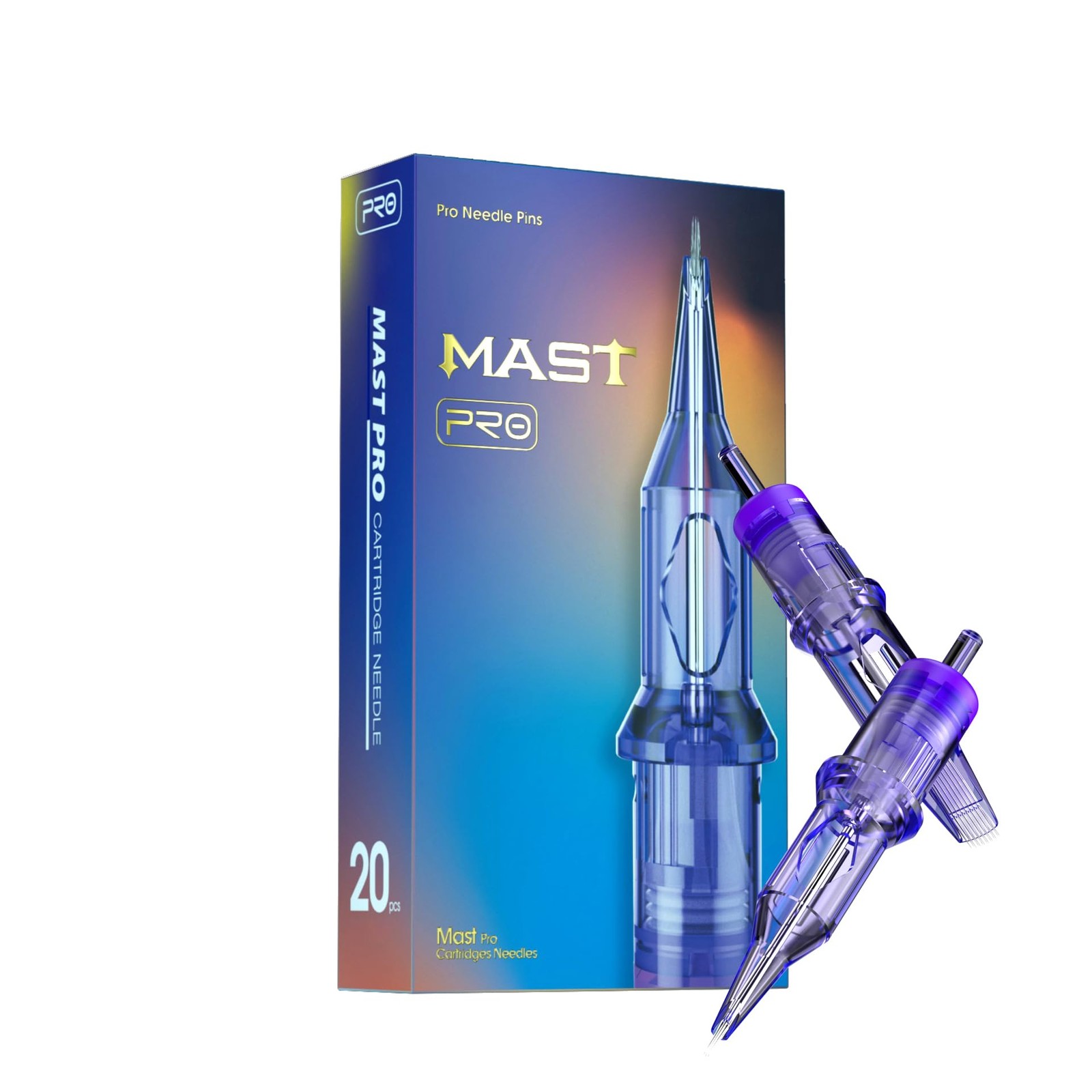 Mast Pro 0801RL Tattoo Cartridges 20Pcs Disposable Needles 0801RL, Purple