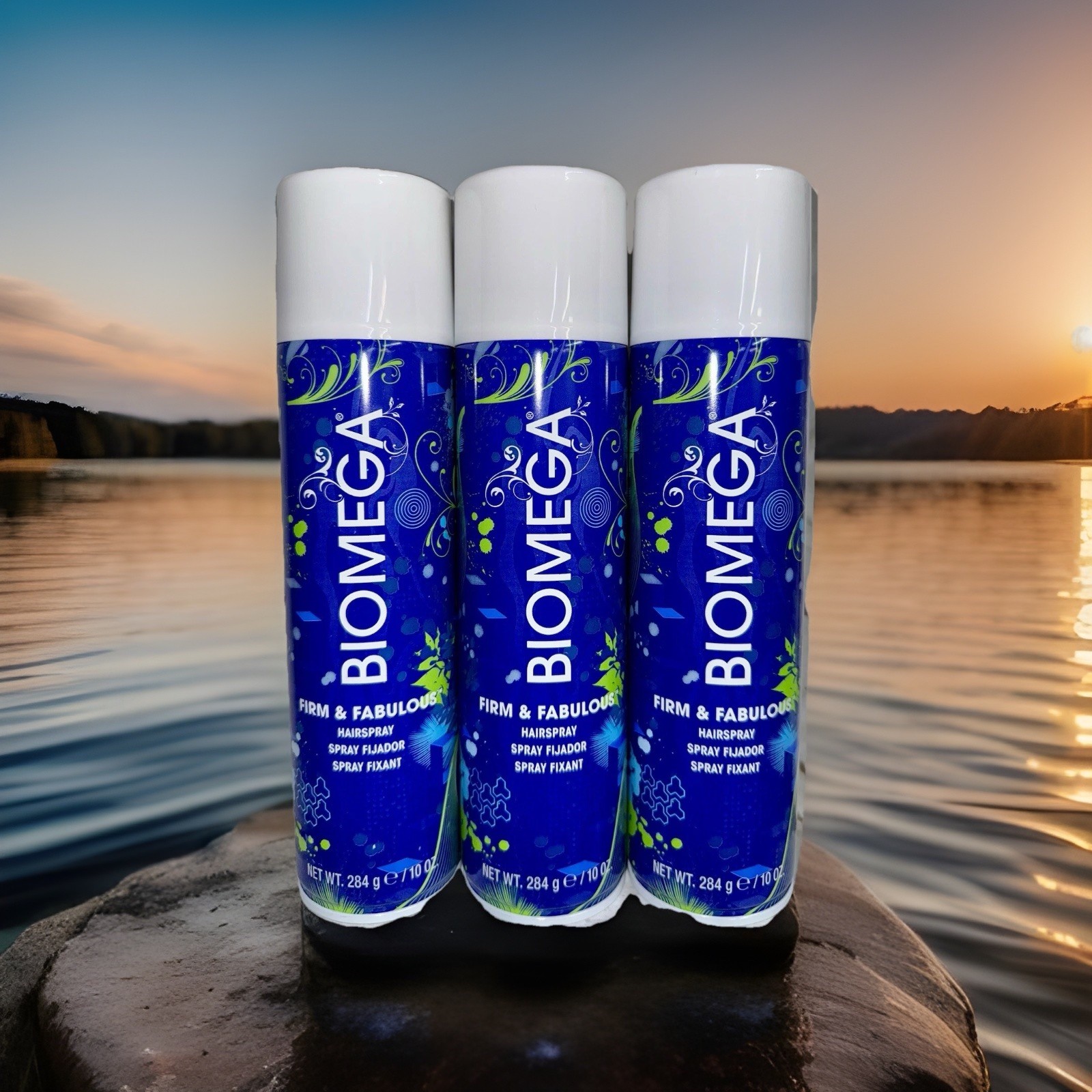 X 3 PACK SET! AQUAGE BIOMEGA FIRM & FABULOUS HAIRSPRAY 10 OZ HOLD HAIR SPRAY LOT