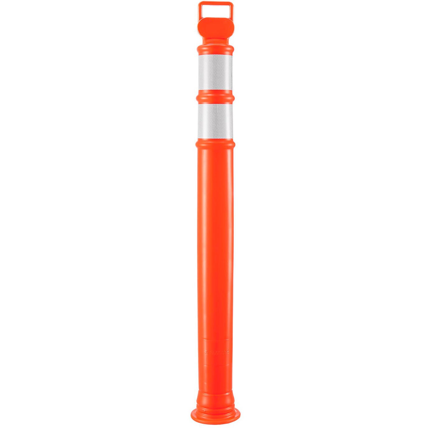 Global Industrial Portable Delineator Post w/ 3" Reflective Bands 45"H Orange