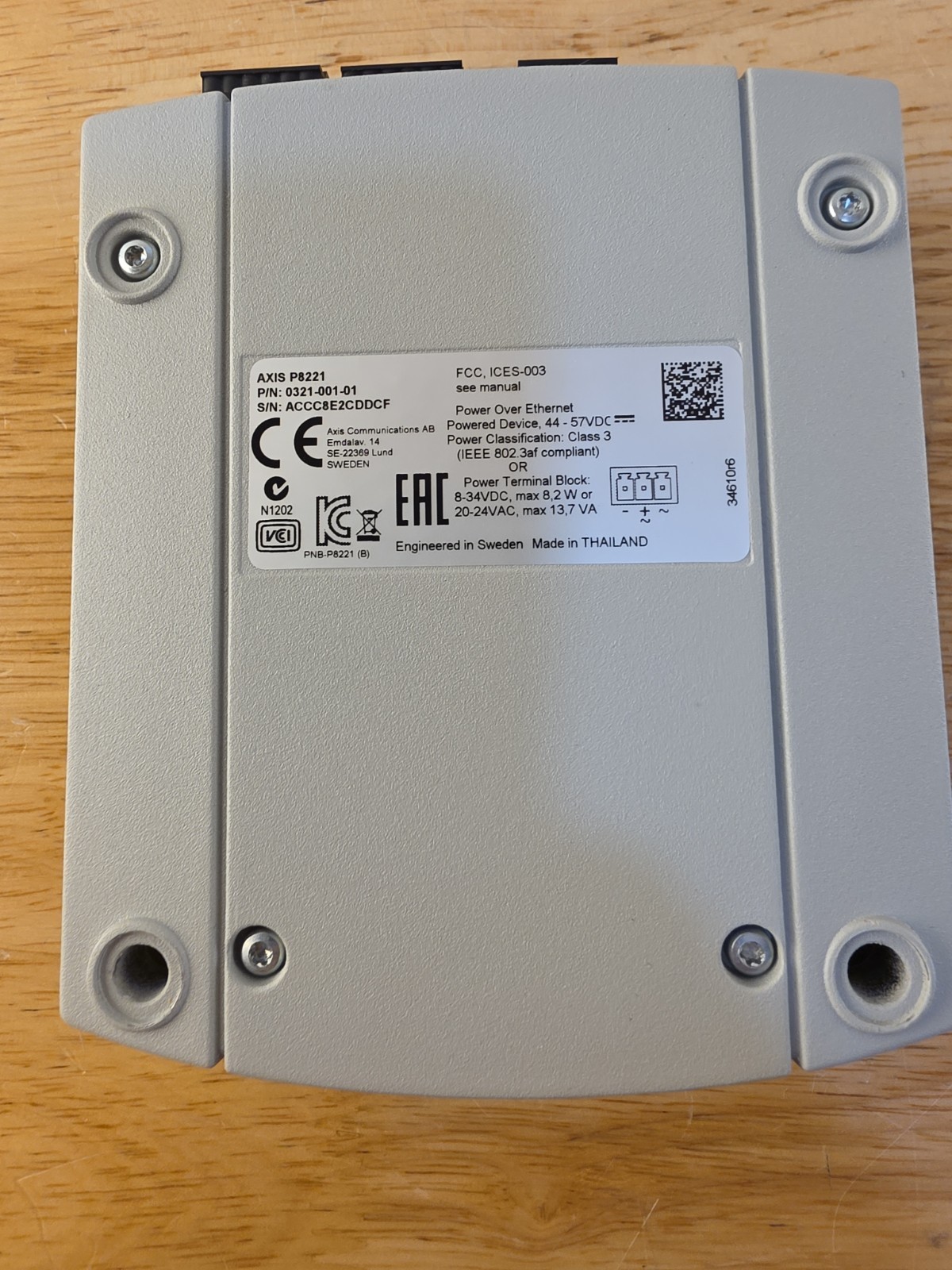 Axis P8221 Network I/O Module 0321-001-01