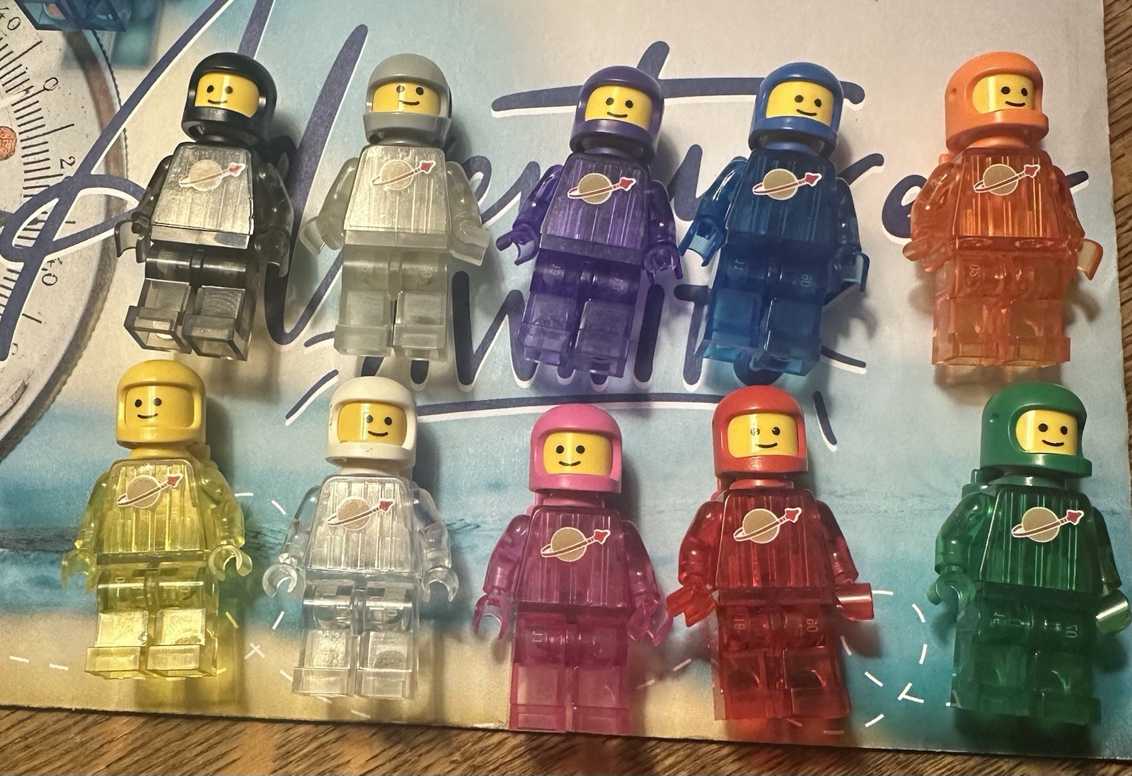 Lego Classic Spaceman Blind Bag of 1 Transparent Figure Custom UV PRINT