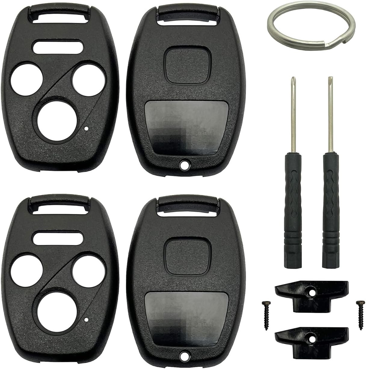 2 Pack Key Fob Shell Case Replacement Fits for Honda Accord 2003-2012 / Civic