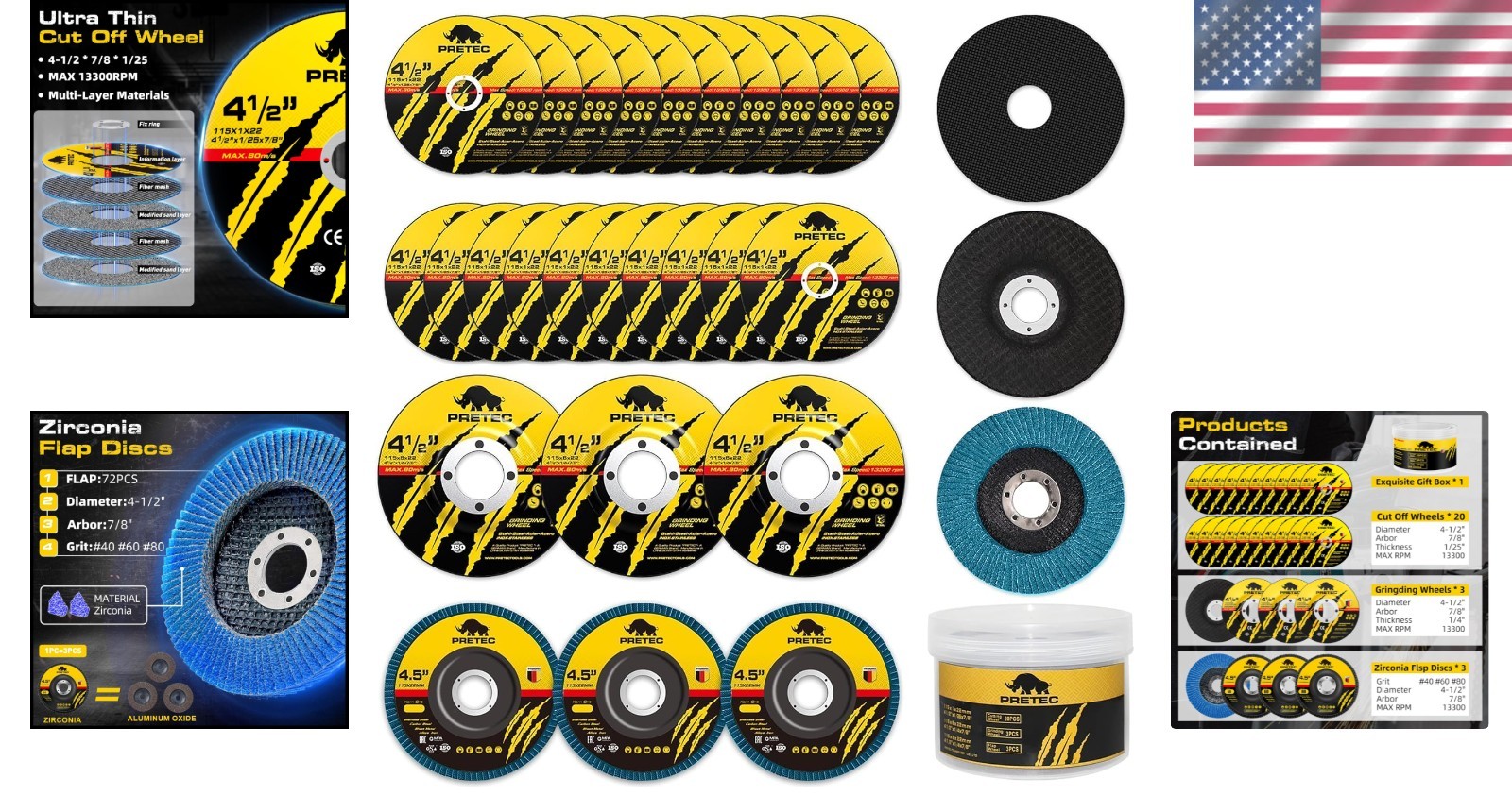 26-Pack Angle Grinder Discs 4.5'' - Durable Cutting & Grinding Solution