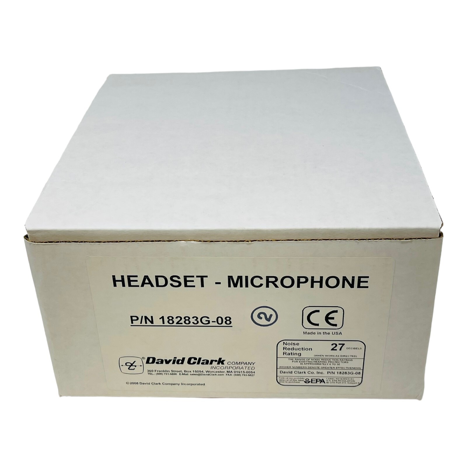 DAVID CLARK P/N 18283G-08 HEADSET - MICROPHONE NEW IN BOX
